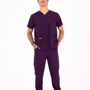 Frontrunner Plum Men Straight-Cut Scrub Pants